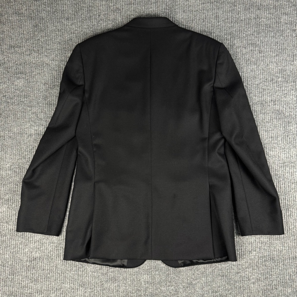 Sisley Sport Coat Blazer Mens 44R Black Wool Made Italy Quiet Luxury Tailored - Picture 3 of 12